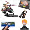 Zoro Action figure + Sanji boblehead + Sunny ship + Any Random key Anime keychain and 3D stickers