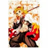 Rengoku Posters for Wall - 12x18 Inches Self-Adhesive Anime Poster for Walls, Home, Bedroom and Decoration