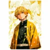 Zenitsu Posters for Wall - 12x18 Inches Self-Adhesive Anime Poster for Walls, Home, Bedroom and Decoration