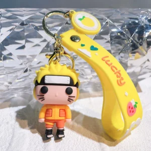 Naruto's Iconic Face 3D PVC Lanyard Keychain - Ultimate Fan Accessory